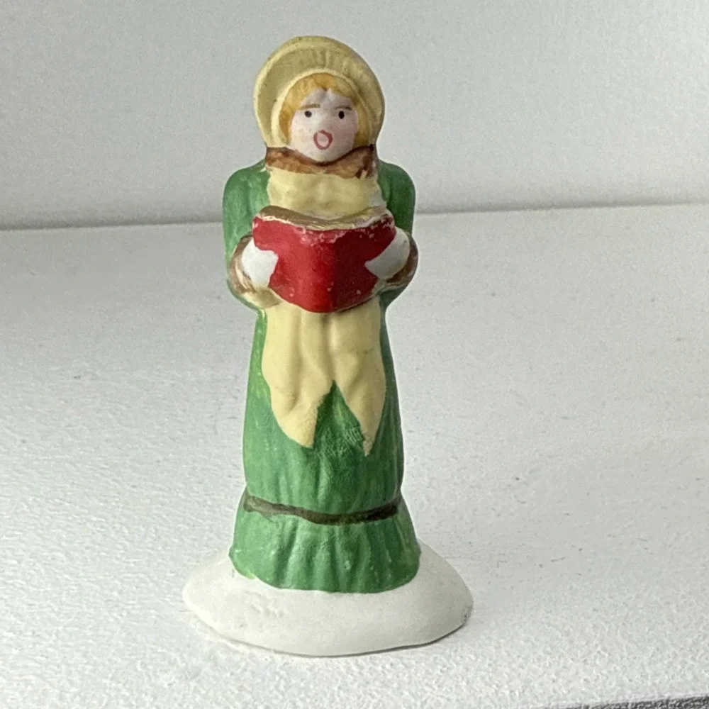 Vtg Lemax Christmas Village Accessories Set Of (3) Carolling On the Common